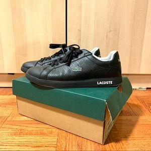 Lacoste Black Leather Sneakers Size 6